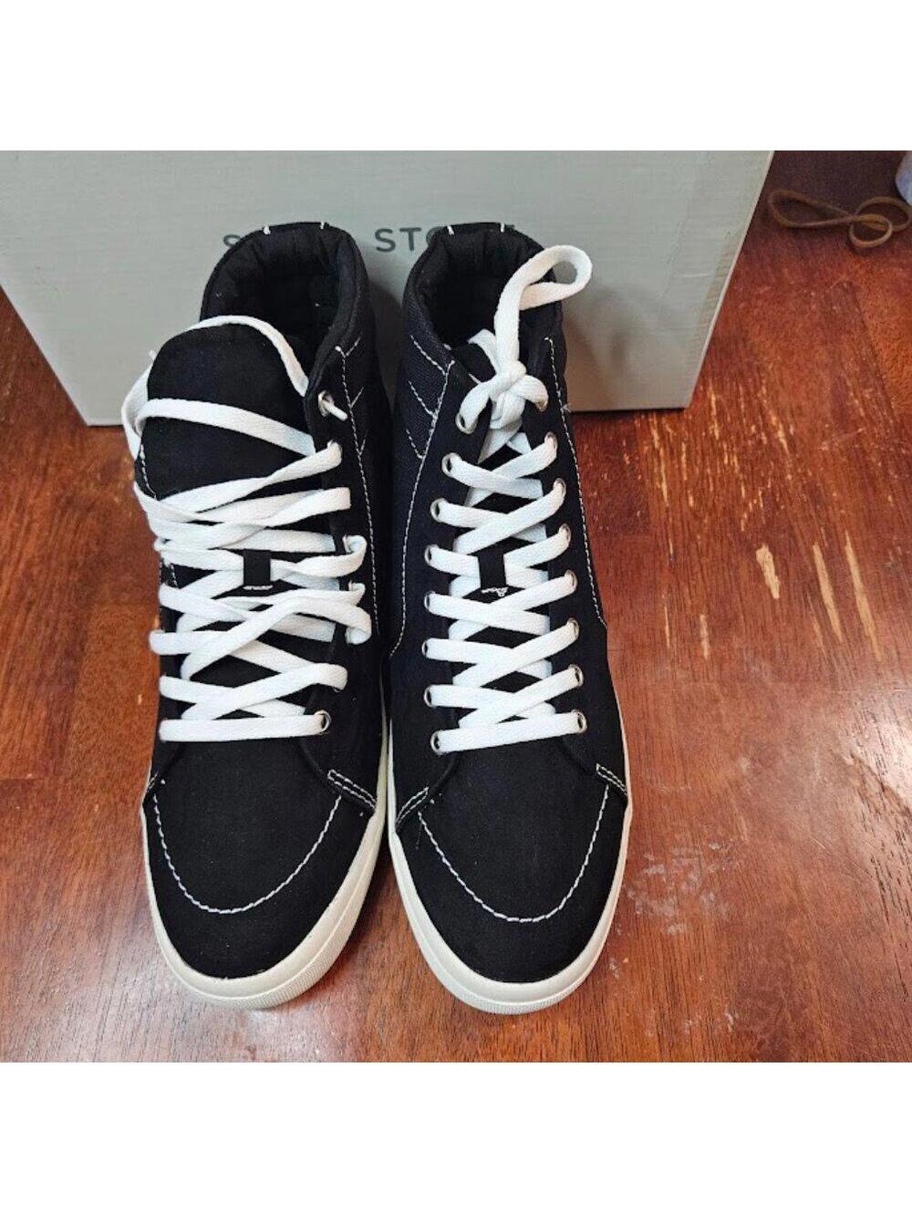 Sun Stone Men’s Brian Gray Padded Lace Up Sneakers Shoes 10M